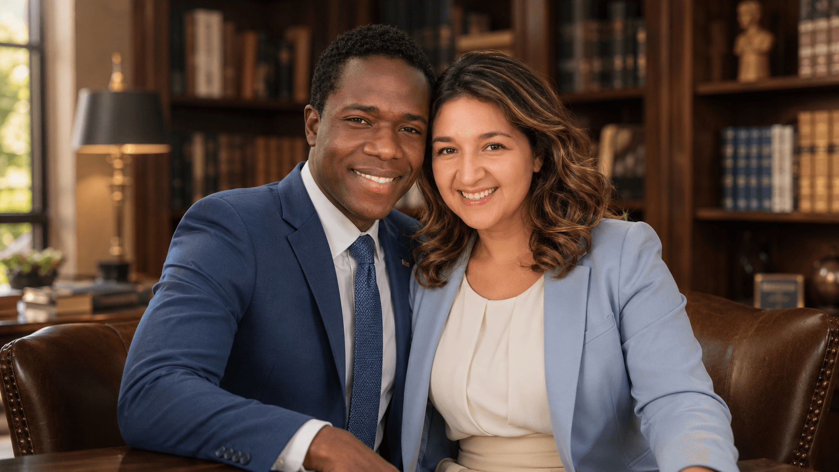 Lily and Schammy welcoming people into Bible-based community